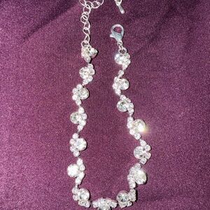 Silver Crystal Tennis Bracelet - Women Jewelry